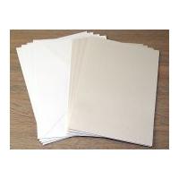 C5 Pearlised Blank Cards & Envelopes White Pearl
