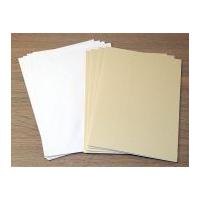 C5 Pearlised Blank Cards & Envelopes Cream Pearl