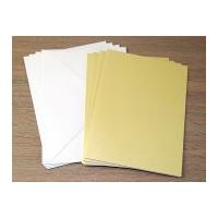 C5 Pearlised Blank Cards & Envelopes Lemon Pearl