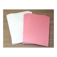C6 Pearlised Blank Cards & Envelopes Pink Pearl