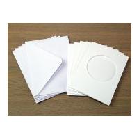 C6 Round Aperture Cards & Envelopes White