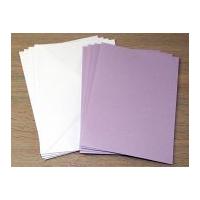 C6 Pearlised Blank Cards & Envelopes Lavender Pearl