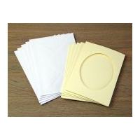 C6 Oval Aperture Cards & Envelopes Cream