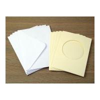 C6 Round Aperture Cards & Envelopes Cream