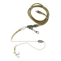 Carp Fishing Rigs Barded Fishing Hook Fishhook with Anti-tangle Rolling Swivel Snap Rubber Tube Fishing Tackle Accessories 4# / 8#