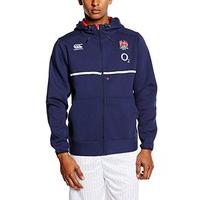 canterbury mens england training full zip hoody blue small