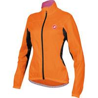 Castelli Velo Womens Jacket Orange Fluo