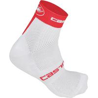 Castelli Free 6 Sock White/Red