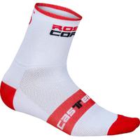 castelli rosso corsa 9 sock whitered