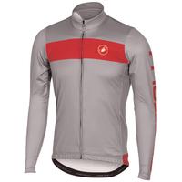 castelli raddoppia jersey fz greyred