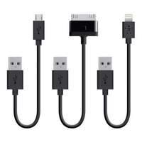 Cable 3 Pack - Lgtn 30 Pin And Micro Usb - 6 Inch