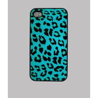 case iphone 4 - blue leopard