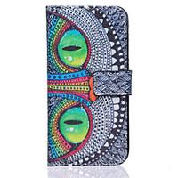 cat eye pattern pu leather stand card slot case for galaxy s7