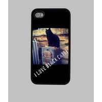 case iphone 44s black cat