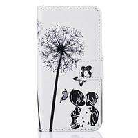 Card Holder Wallet Flip Embossed Dandelion PU Leather Case For iPhone 7 7 Plus 6s 6 Plus SE 5s 5