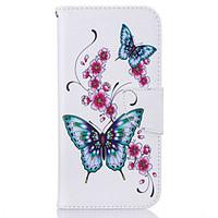 Card Holder Wallet with Stand Butterfly Pattern Case Full Body Case Hard PU Leather For Samsung S7 edge S7 S6 edge S6 S5