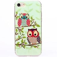 cartoon couple with owl tpu protection back cover case for iphone 77 p ...