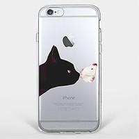 Cat and butterfly TPU Case For Iphone 7 7Plus 6S/6 6Plus/5S SE