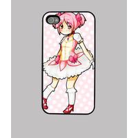 case iphone 4 / 4s (pink polka dot) - madoka kaname (puella magi madoka magica)