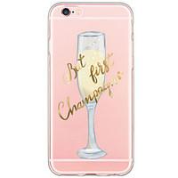 Cartoon Champagne Pattern TPU Ultra-thin Translucent Soft Back Cover for Apple iPhone 6s 6 Plus SE 5s 5