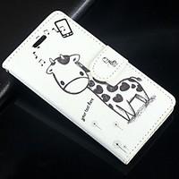 Cartoon Giraffe PU Leather Full Body Wallet Protective Case with Card Slot for Samsung Galaxy Trend Lite S7390/S7392