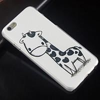 Cartoon Giraffe Pattern Design Plastic Hard Back Cover for iPhone 6