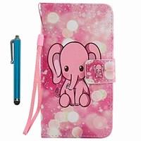 Case Cover Card Holder Wallet with Stand Flip Pattern Full Body Case With Stylu Elephant Hard PU Leather for Apple iPhone 7 Plus 7 6s Plus 6s 5s se