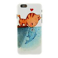 Cat Kiss fish Pattern Plastic Hard Back Case Cover for iPhone 6