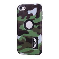 Camouflage patterns High Quality Snap-on PC Silicone Hybrid Combo Armor Case Cover for iPod touch 6(Assorted Color)