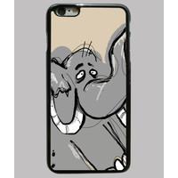 case iphone 6 plus, black / elephant