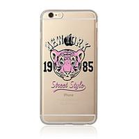 Case For iPhone 7 7 Plus TPU Soft Back Cover Tiger and Words Pattern For iPhone 6 Plus 6s Plus iPhone 5 SE 5s 5C 4s