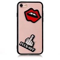 Case for Apple iPhone 7 7 Plus iPhone 6s 6 Plus Case Cover The Lips Pattern with Acrylic Cases