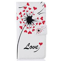 card holder wallet pattern love dandelion pu leather case for iphone 7 ...