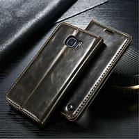 CaseMe Luxury Genuine Leather Wallet Card Slot Cover Flip Case With Stand For Samsung Galaxy S4/S5/S6/S6 Edge/S6 Edge