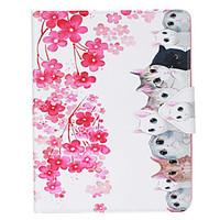 Cat Painted PU Leather Material Flat Bracket for iPad mini321 iPad mini4