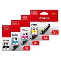 Canon CLI-571XL BK/C/M/Y Original High Capacity Black & Colour Ink Cartridge 4 Pack