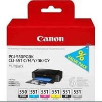 canon pgi 550pgbk cli 551 bkcmygy original black colour ink cartridge  ...