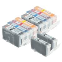 Canon BCI-3 BK, BCI-6 C/M/Y Compatible Black & Colour Ink Cartridge 10 Pack