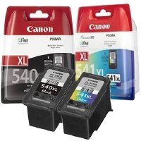 canon pg 540xl cl 541xl original high capacity black and colour ink ca ...