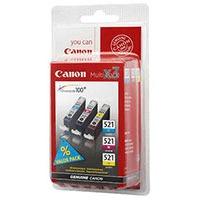 Canon CLI-521 C/M/Y Original Colour Ink Cartridge 3 Pack