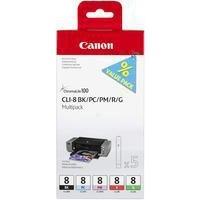 Canon CLI-8BK, PC, PM, R, G Original 5 Ink Cartridge Multipack