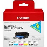 Canon PGI-550PGBK/CLI-551 C/M/Y/BK/GY Multi Pack