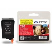 canon bc20 black remanufactured ink cartridge by jettec c20