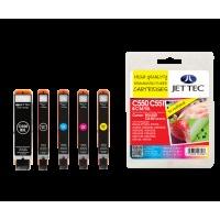 Canon PGI-550 BXL & CLI-551 BCMYXL Remanufactured Ink Cartridge by JetTec - C550BXL C551BXL/C/M/Y