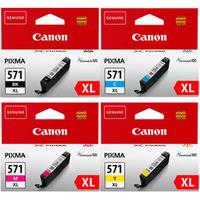 canon cli 571xl high cap ink cartridge multipack bcmy