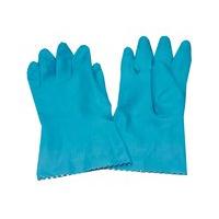 Caterpack Blue Medium Rubber Gloves - 6 Pack