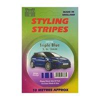 Castle Pin Stripe Triple Stripe 3mm-6mm-3mm Stripe Blue