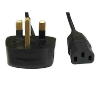 Cables Direct UK Kettle Lead - UK Plug - IEC Socket 1.8m