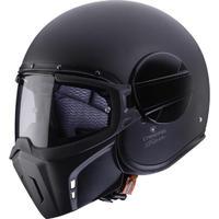 caberg ghost matt black open face motorcycle helmet