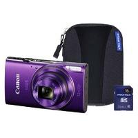 Canon Ixus 285 Hs Purple Camera Kit Inc 16gb Sd Card And Case